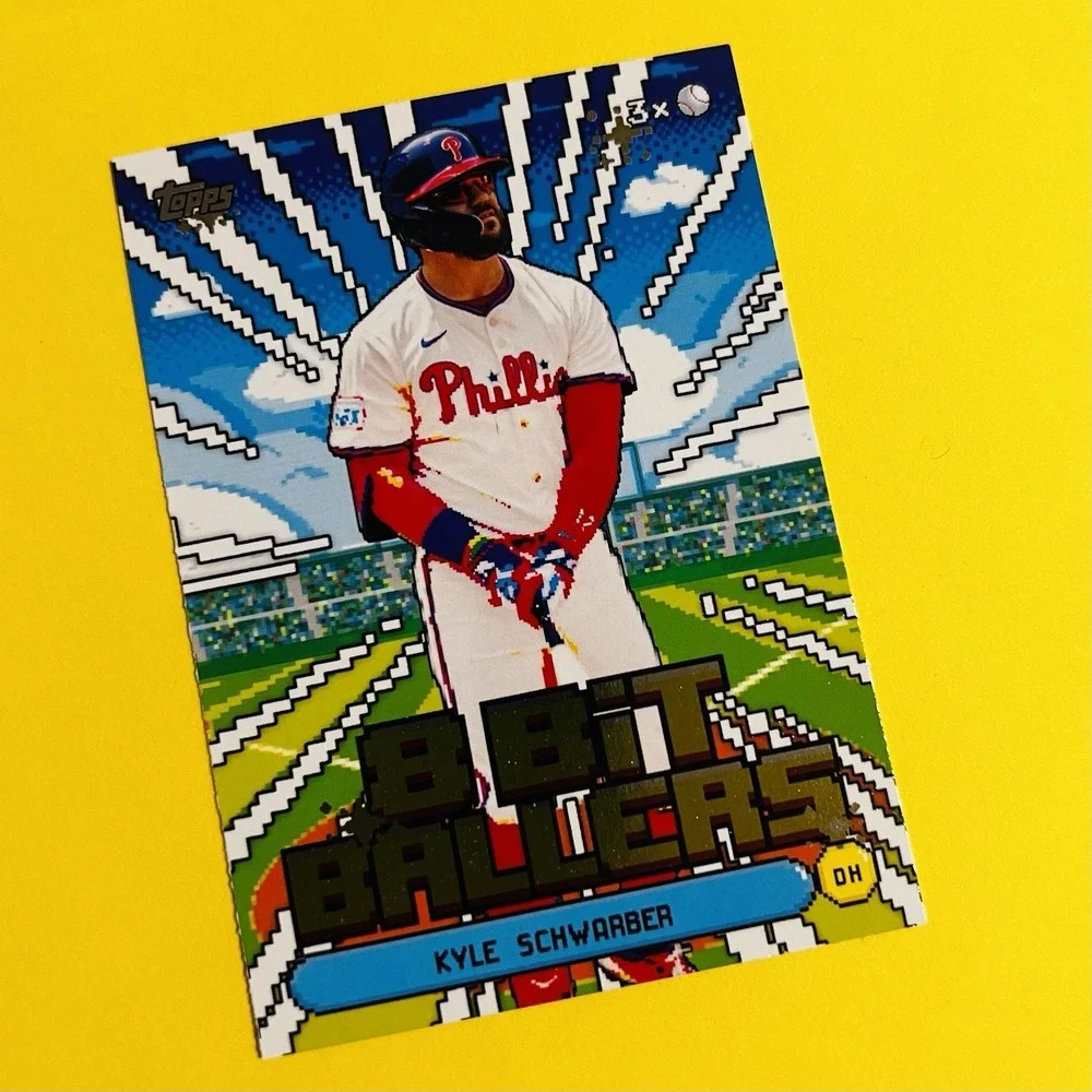 2026‎ Topps Series 1 Celebration Kyle Schwarber 8 Bit Ballers #8B-25 Phillies